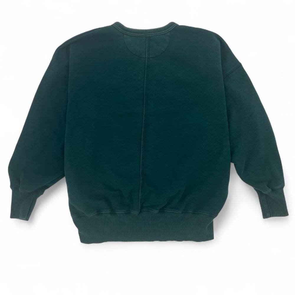 American Eagle Forest Green Peace Heart Crewneck Sweatshirt Sz S - Picture 6 of 6